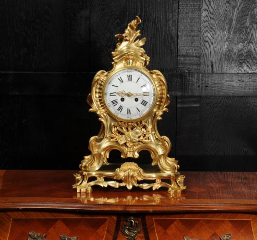 fig 1. Large Rococo Ormolu Antique French Clock ~ Music