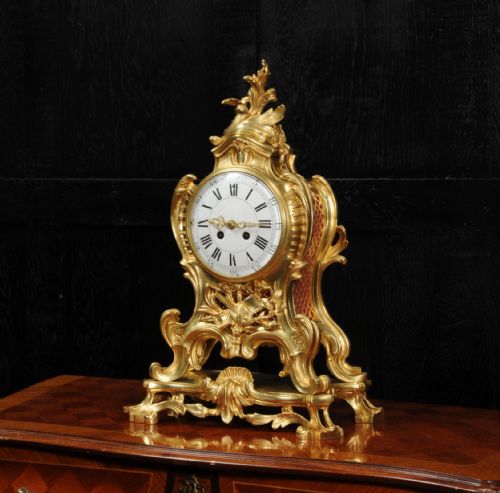 fig 2. Large Rococo Ormolu Antique French Clock ~ Music
