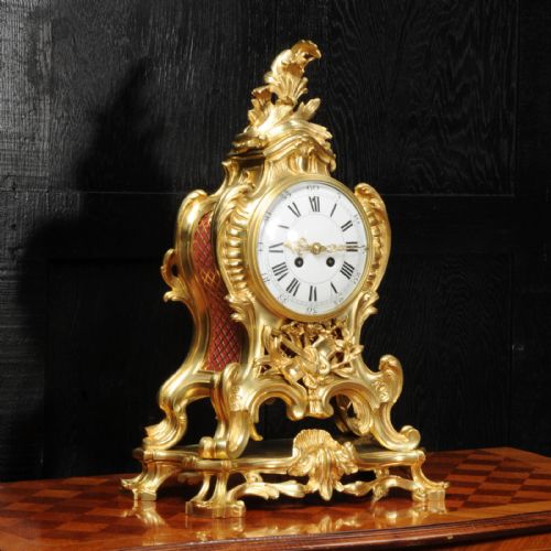 fig 3. Large Rococo Ormolu Antique French Clock ~ Music