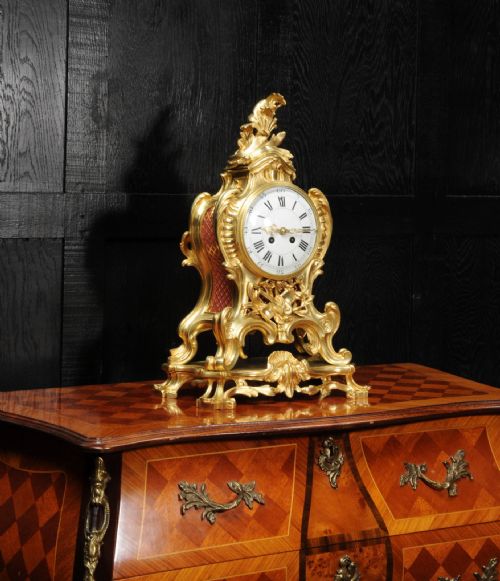 fig 4. Large Rococo Ormolu Antique French Clock ~ Music