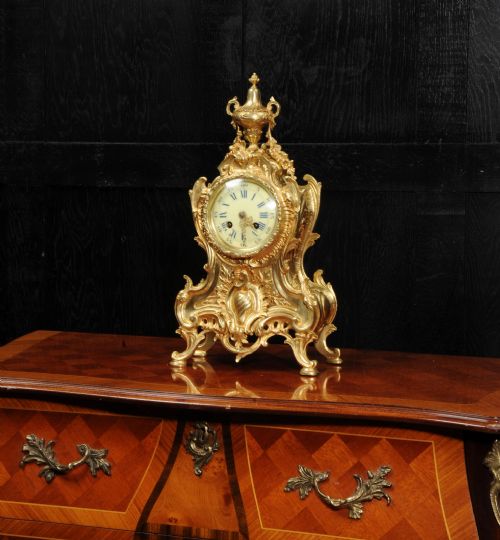 fig 3. Antique French Gilt Bronze Rococo Clock