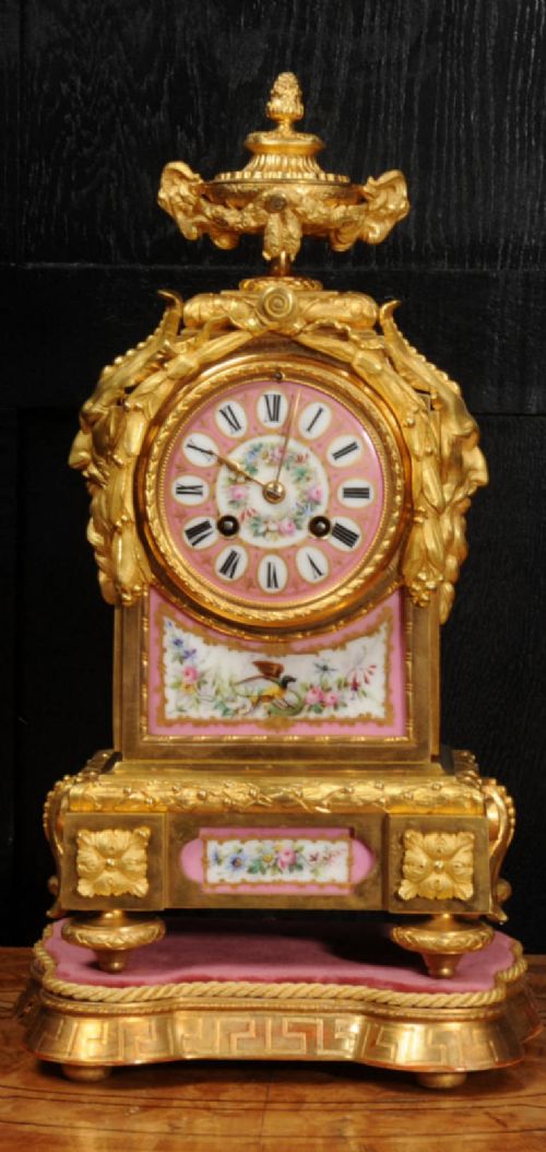 Japy Freres Sevres Porcelain and Ormolu Antique French Clock
