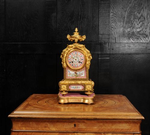 fig 4. Japy Freres Sevres Porcelain and Ormolu Antique French Clock