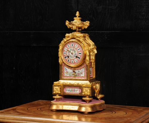 fig 5. Japy Freres Sevres Porcelain and Ormolu Antique French Clock