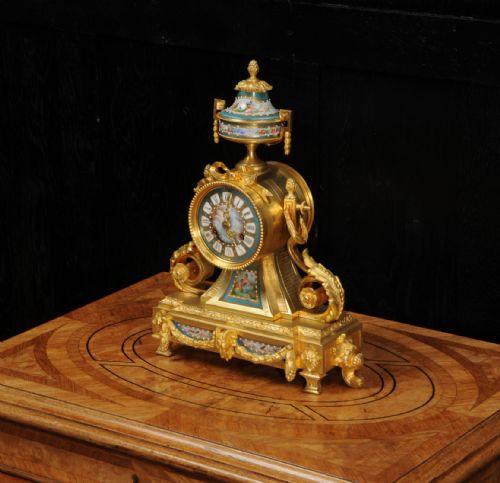 fig 2. Ormolu and Sevres Porcelain Antique French Clock by Le Roy et Fils