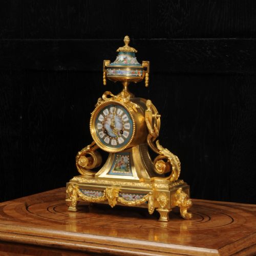 fig 5. Ormolu and Sevres Porcelain Antique French Clock by Le Roy et Fils