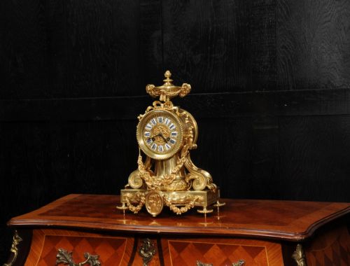 fig 3. Antique French Gilt Bronze Drum Head Clock