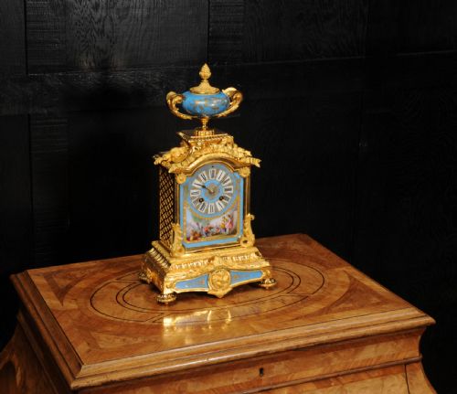 fig 2. Stunning Ormolu and Sevres Porcelain Boudoir Clock