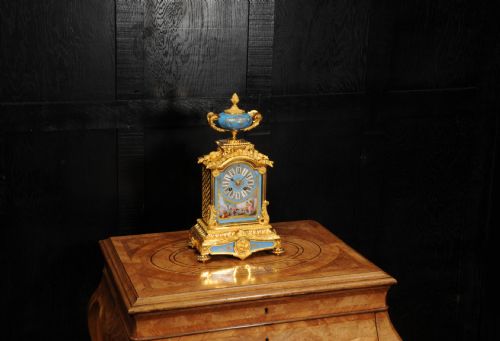 fig 3. Stunning Ormolu and Sevres Porcelain Boudoir Clock