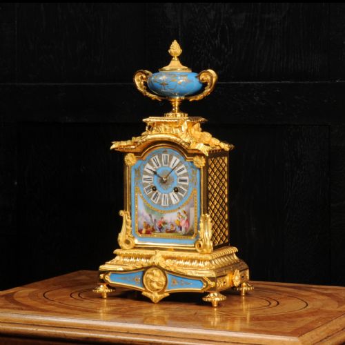fig 4. Stunning Ormolu and Sevres Porcelain Boudoir Clock