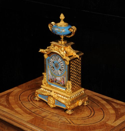 fig 5. Stunning Ormolu and Sevres Porcelain Boudoir Clock