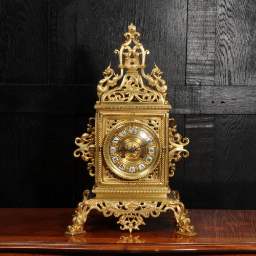 fig 3. Large Gilt Bronze Baroque Table Clock ~ The Sea