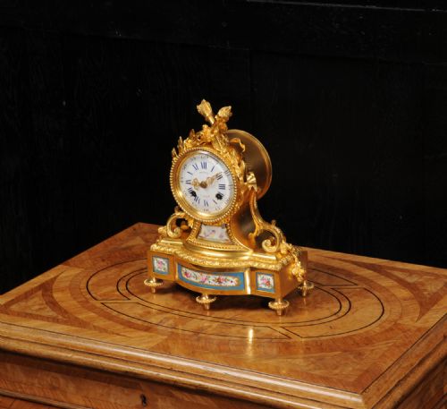 fig 3. Fine and Early Sevres Porcelain and Ormolu Antique French Clock