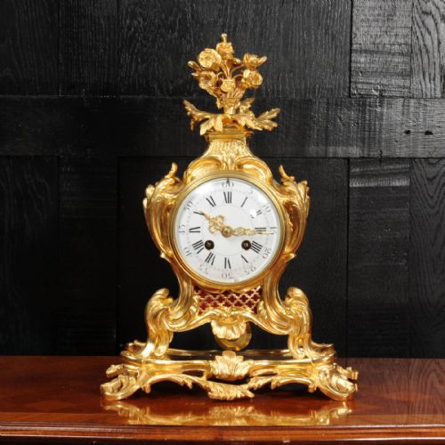 fig 1. Antique French Ormolu Rococo Clock