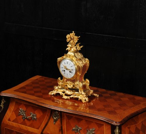 fig 2. Antique French Ormolu Rococo Clock