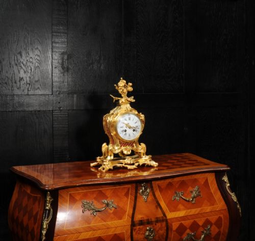 fig 3. Antique French Ormolu Rococo Clock