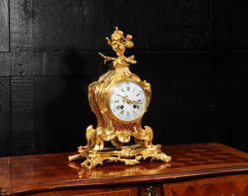 fig 4. Antique French Ormolu Rococo Clock