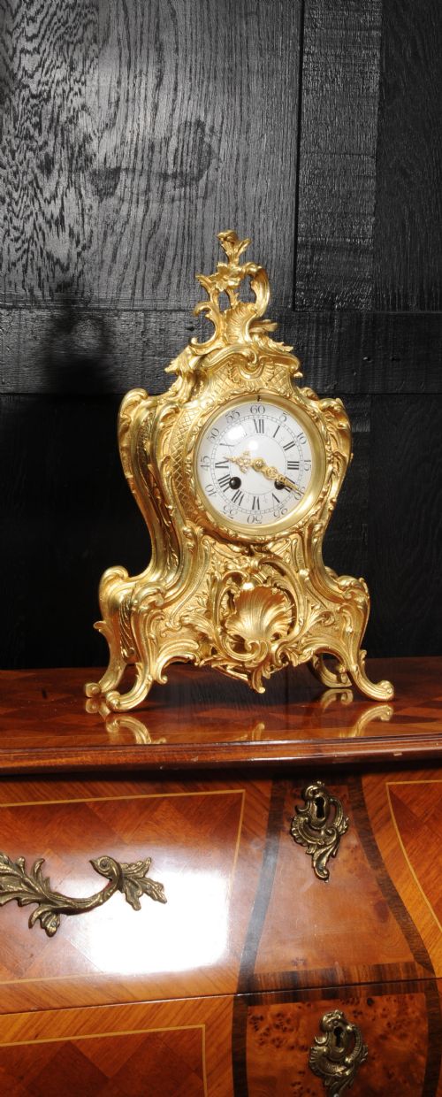 *Reserved* Antique French Gilt Bronze Rococo Clock