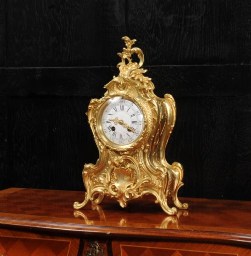 fig 2. *RESERVED* Antique French Gilt Bronze Rococo Clock