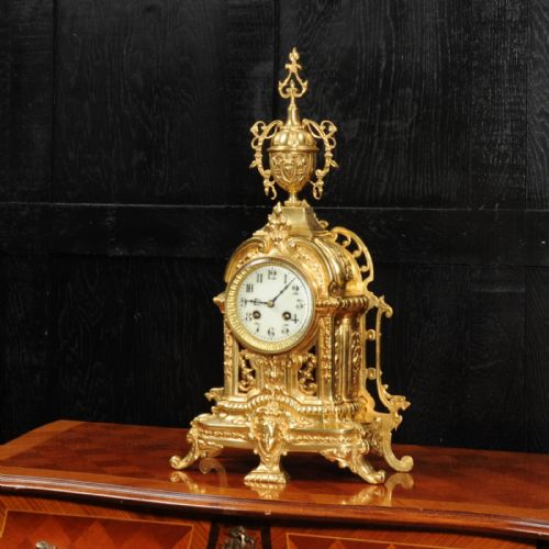 fig 2. Antique French Gilt Bronze Boudoir Clock