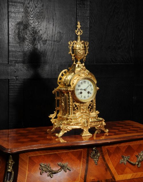 fig 3. Antique French Gilt Bronze Boudoir Clock