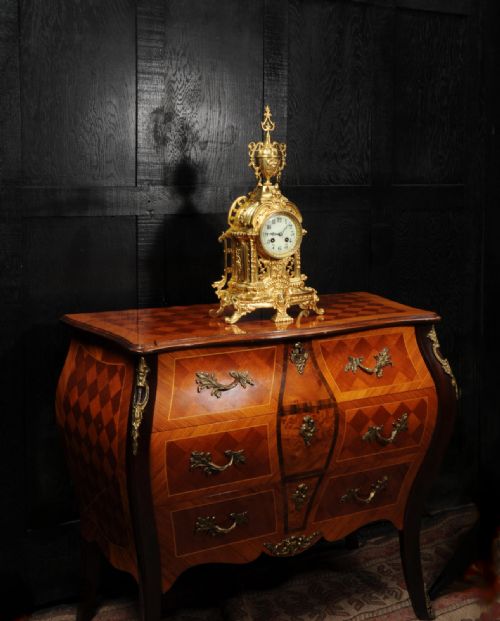 fig 4. Antique French Gilt Bronze Boudoir Clock