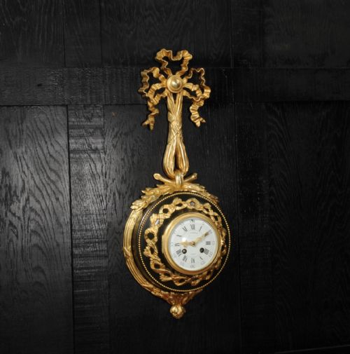 fig 2. Louis XVI Ormolu and Bronze Cartel Wall Clock