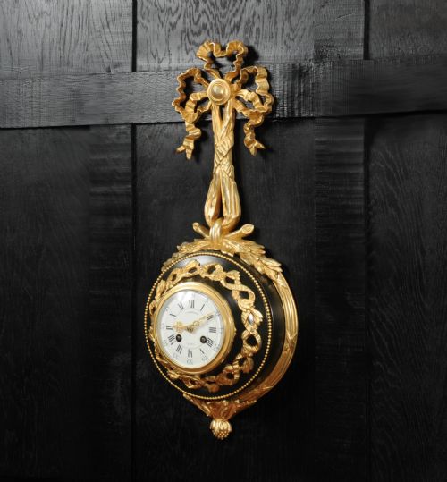 fig 3. Louis XVI Ormolu and Bronze Cartel Wall Clock