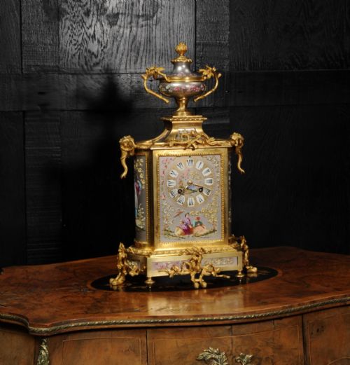 fig 1. Japy Frères Ormolu and Porcelain Oriental Antique French Clock