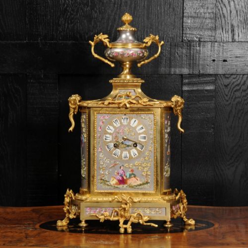 fig 2. Japy Frères Ormolu and Porcelain Oriental Antique French Clock
