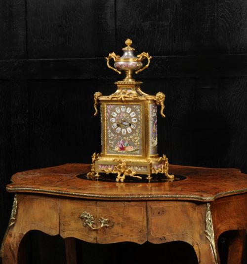 fig 3. Japy Frères Ormolu and Porcelain Oriental Antique French Clock