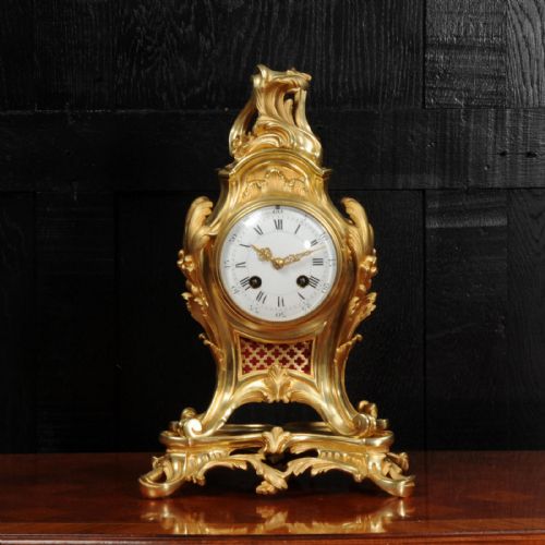 fig 1. Antique French Ormolu Louis XV Rococo Clock
