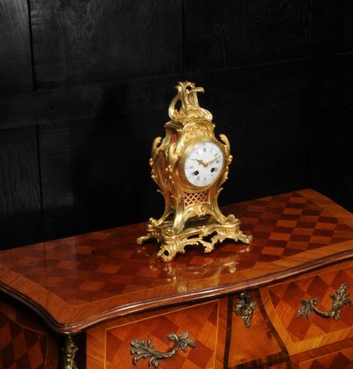 fig 2. Antique French Ormolu Louis XV Rococo Clock