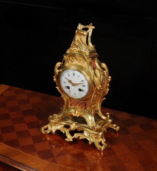 fig 3. Antique French Ormolu Louis XV Rococo Clock