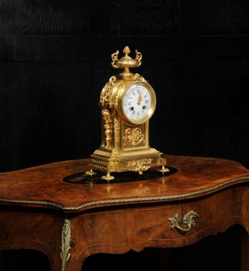 fig 2. Antique French Louis XVI Gilt Bronze Clock