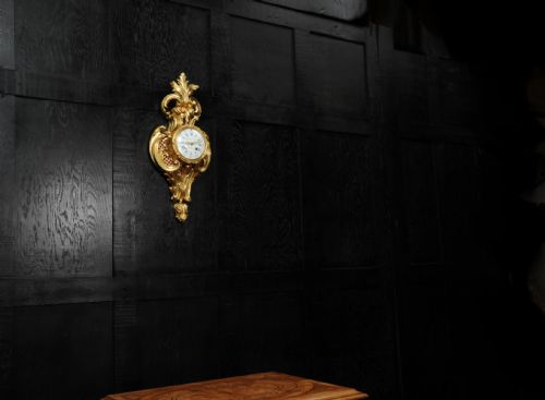 fig 5. Raingo Freres Louis XV Rococo Gilt Bronze Antique French Cartel Wall Clock