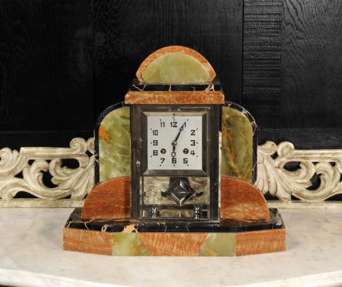 fig 2. Art Deco Skyscraper Four Glass French Clock
