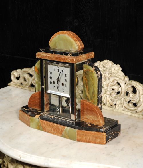 fig 3. Art Deco Skyscraper Four Glass French Clock