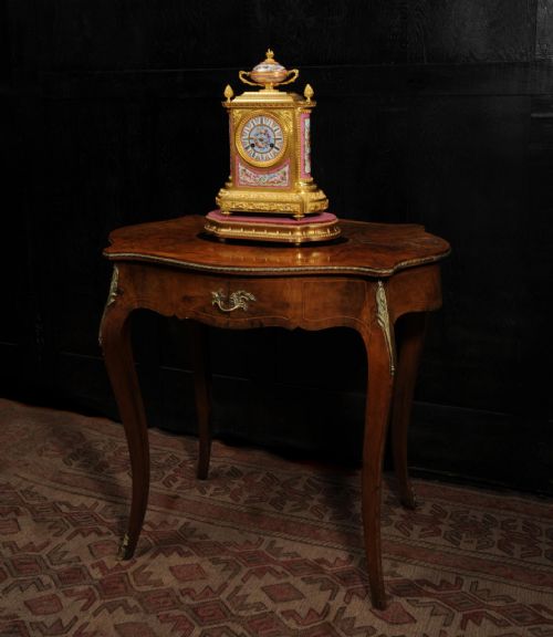 fig 3. Fine Ormolu and Sevres Porcelain Antique French Clock by Jean-Baptiste Delettrez