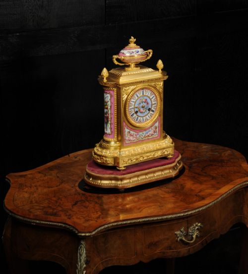 fig 4. Fine Ormolu and Sevres Porcelain Antique French Clock by Jean-Baptiste Delettrez