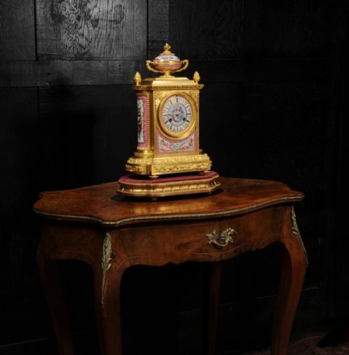 fig 5. Fine Ormolu and Sevres Porcelain Antique French Clock by Jean-Baptiste Delettrez