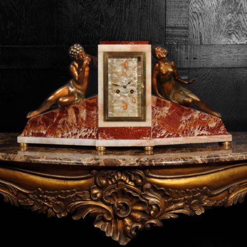fig 1. Art Deco Clock - Music and Love by Ferdinand Verger