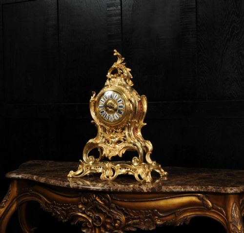 fig 2. Large Antique French Gilt Bronze Rococo Clock