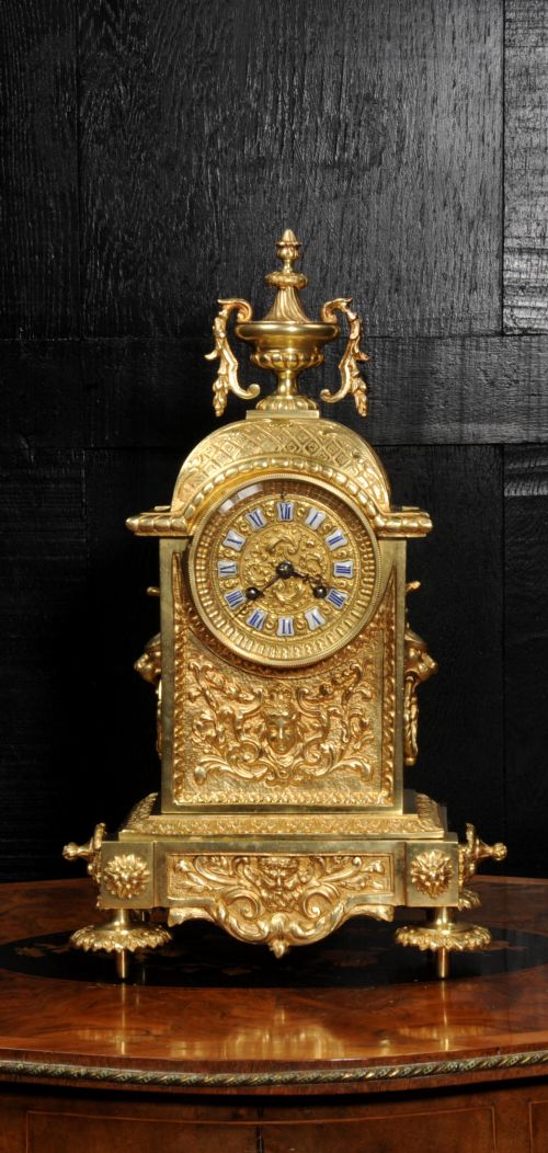 Antique French Louis Xvi Gilt Bronze Clock