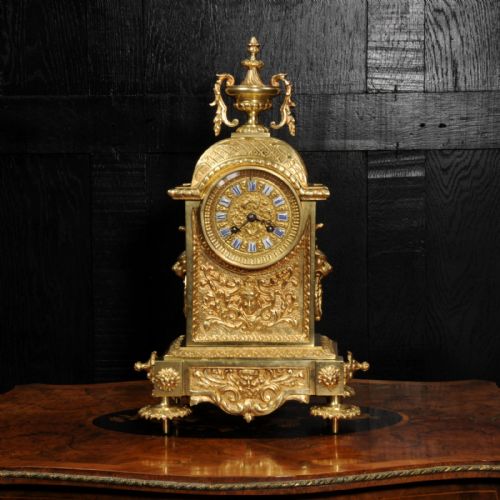 fig 1. Antique French Louis XVI Gilt Bronze Clock