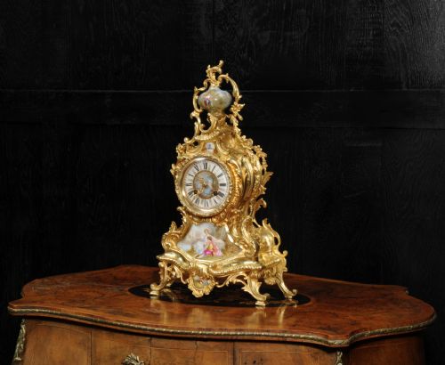 fig 3. Japy Freres Ormolu and Sevres Porcelain Antique French Clock