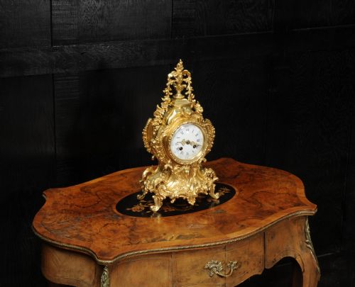 fig 2. Antique French Gilt Bronze Rococo Clock
