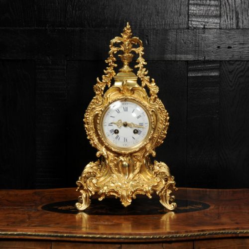 fig 3. Antique French Gilt Bronze Rococo Clock