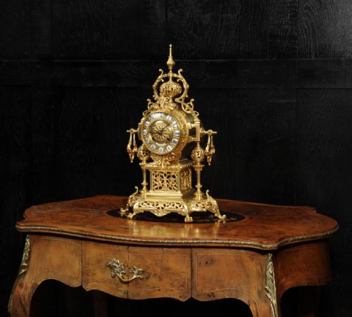 fig 2. Japy Freres Antique French Gilt Bronze Baroque Clock