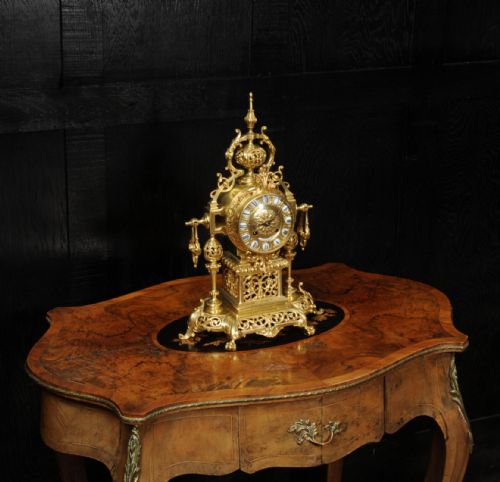 fig 4. Japy Freres Antique French Gilt Bronze Baroque Clock